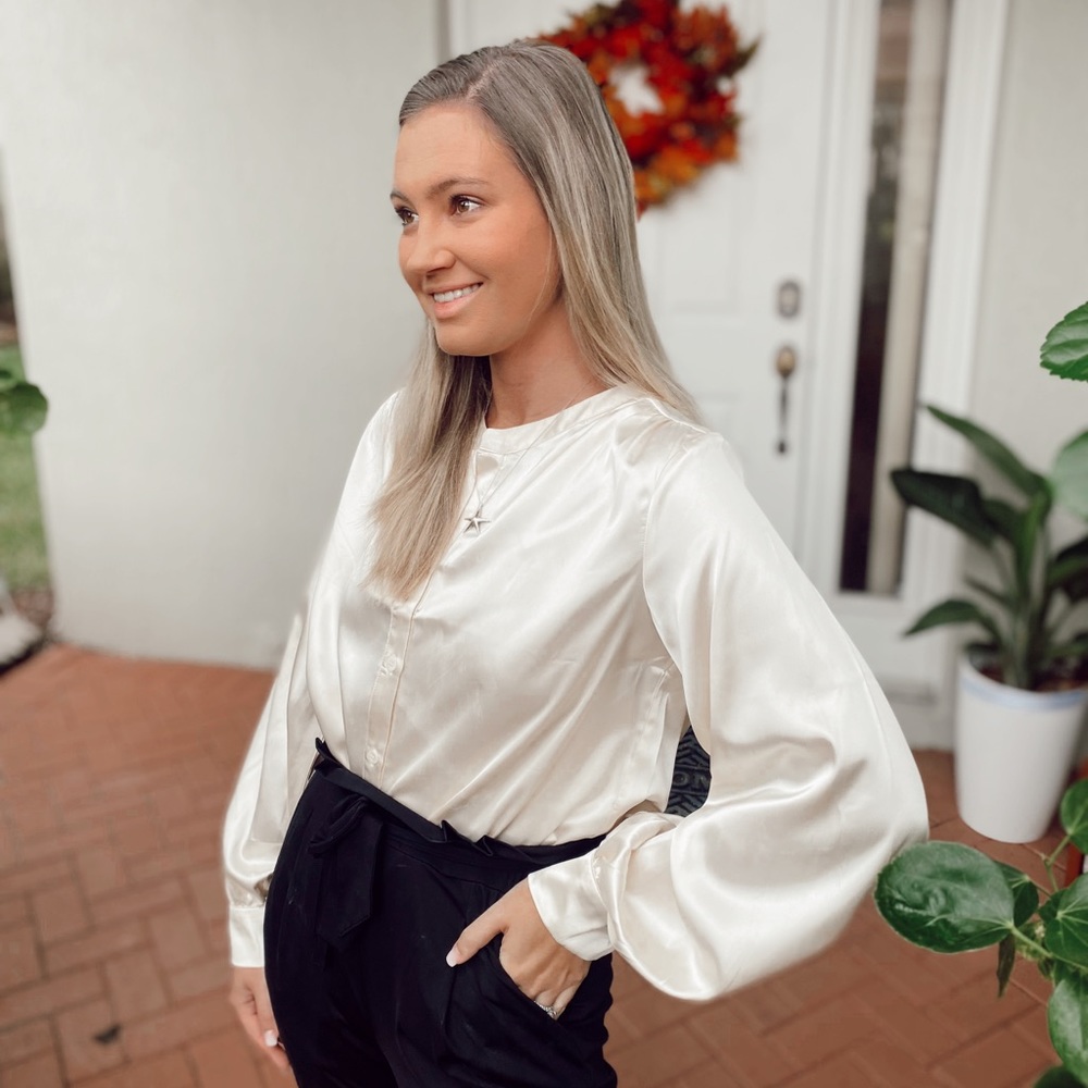Ivory/cream silk work blouse